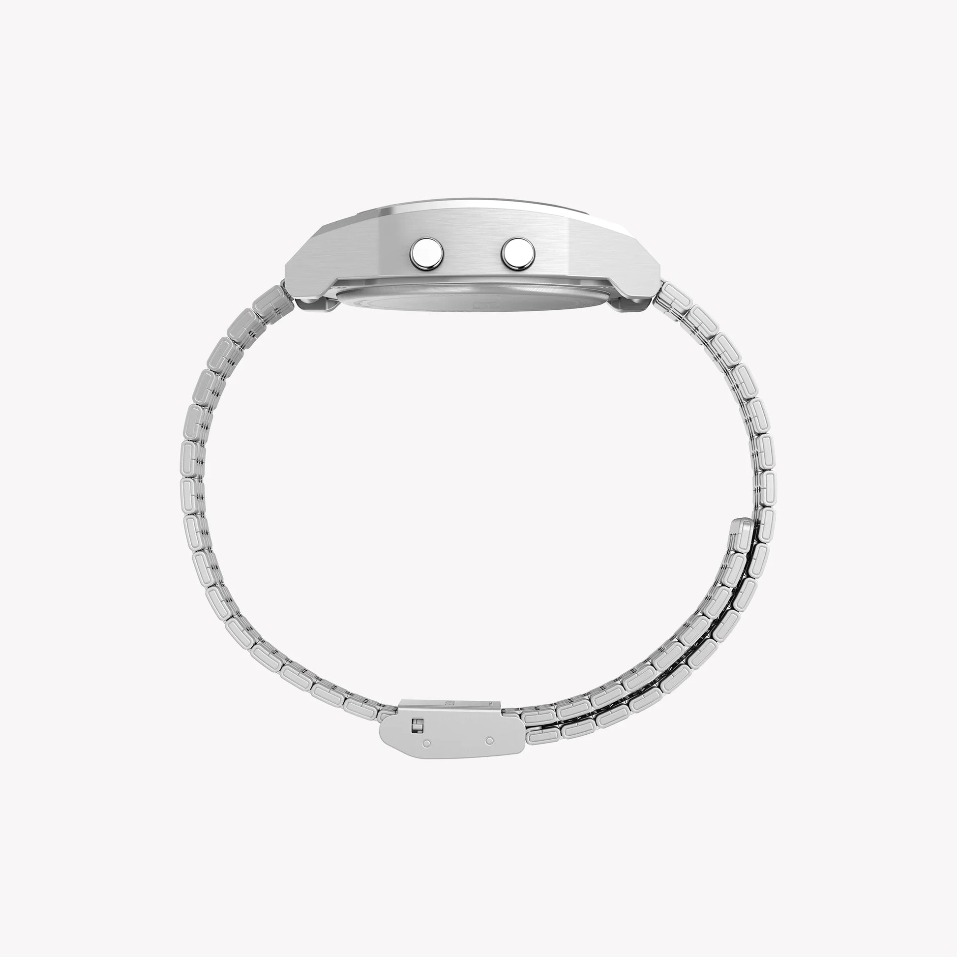 Timex Unisex Stainless Steel Black Lens Watch, Silver | T80-4
