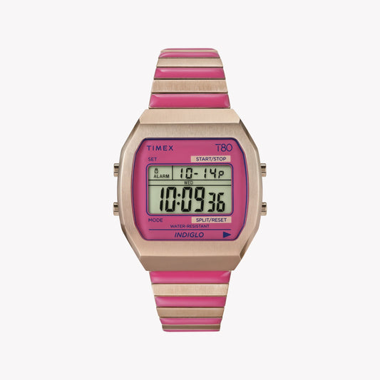 Timex Women's Rose Gold-Tone Watch, Pink Accents | T80-0