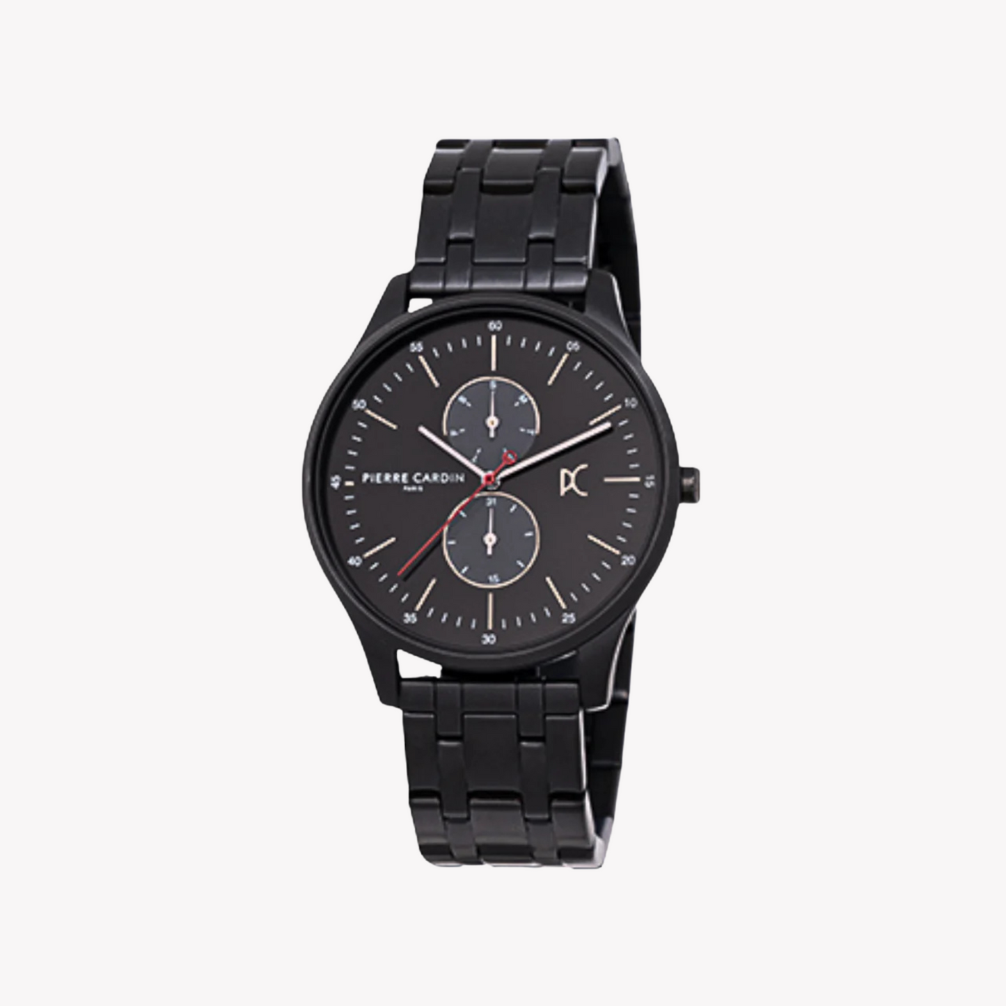 Pierre Cardin Men's Black Metal Watch, Round Case | CBA.4034-0
