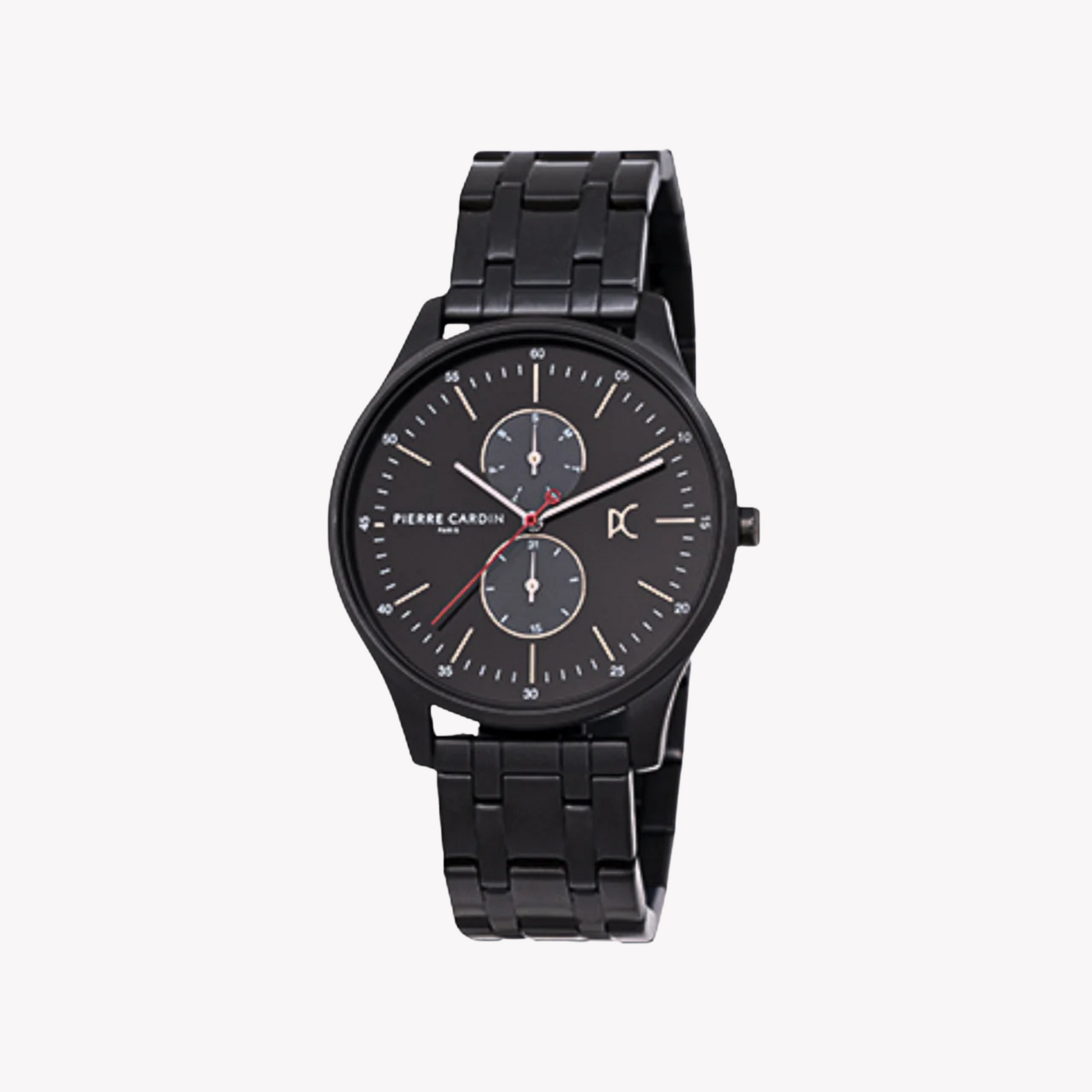 Pierre Cardin Men's Black Metal Watch, Round Case | CBA.4034-0
