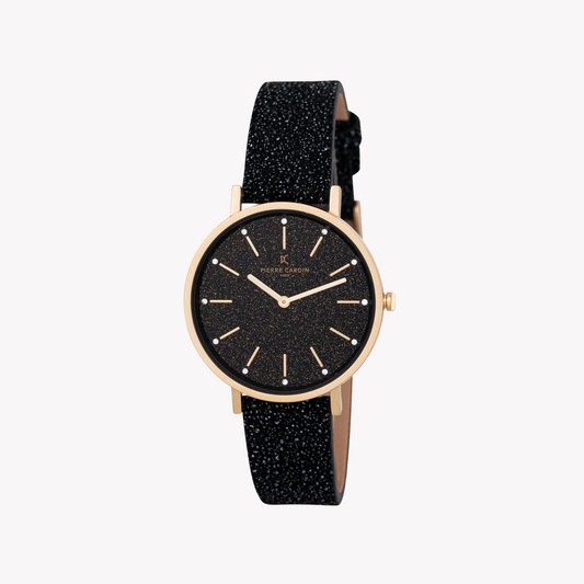 Pierre Cardin Women's Gold Watch, Black Dial | CBV.1113-0