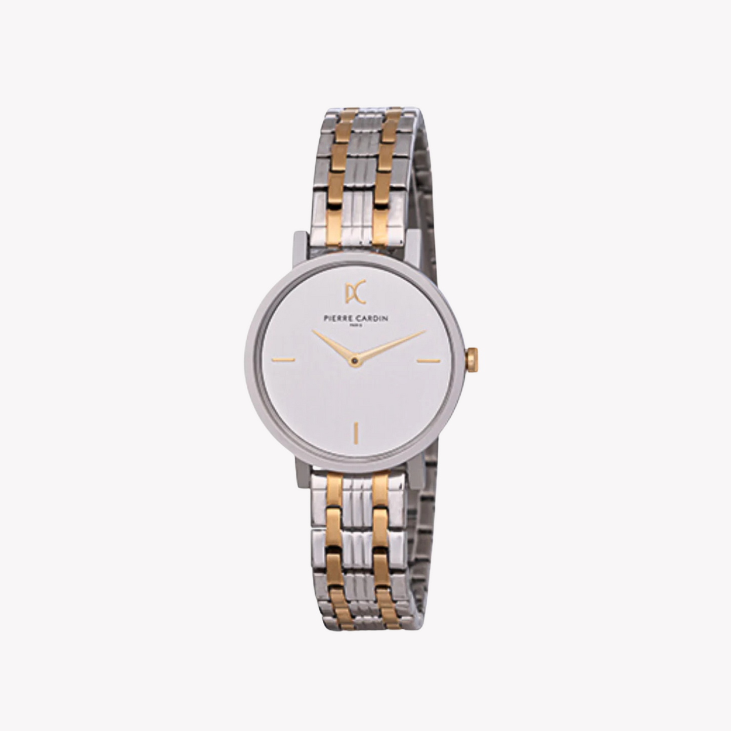 Pierre Cardin Women's Two Tone Silver & Gold Watch, White Dial | CCM.0531-0