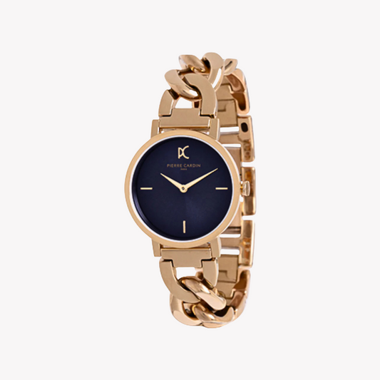 Pierre Cardin Women's Gold Watch, Blue Dial | CCM.0532-0