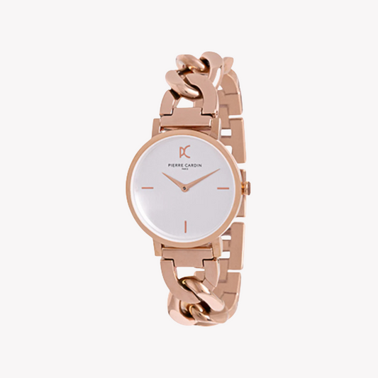 Pierre Cardin Women's Rose Gold Watch, White Dial | CCM.0536-0
