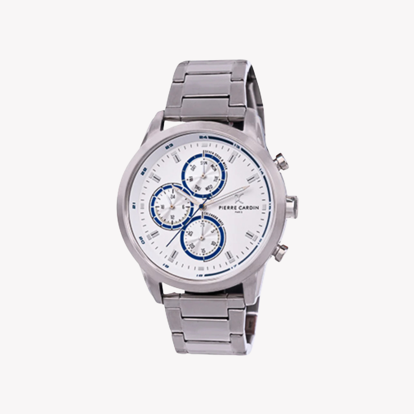 Pierre Cardin Men's Silver Watch, White Dial | CCP.5004-0