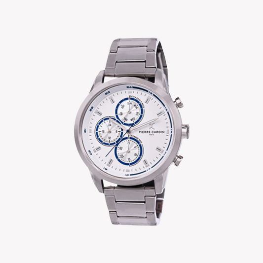 Pierre Cardin Men's Silver Watch, White Dial | CCP.5004-0