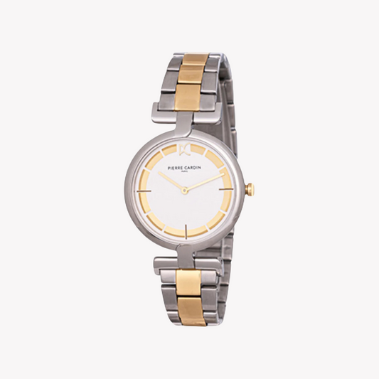 Pierre Cardin Women's Two Tone Silver & Gold Watch, White Dial | CMD.3535-0