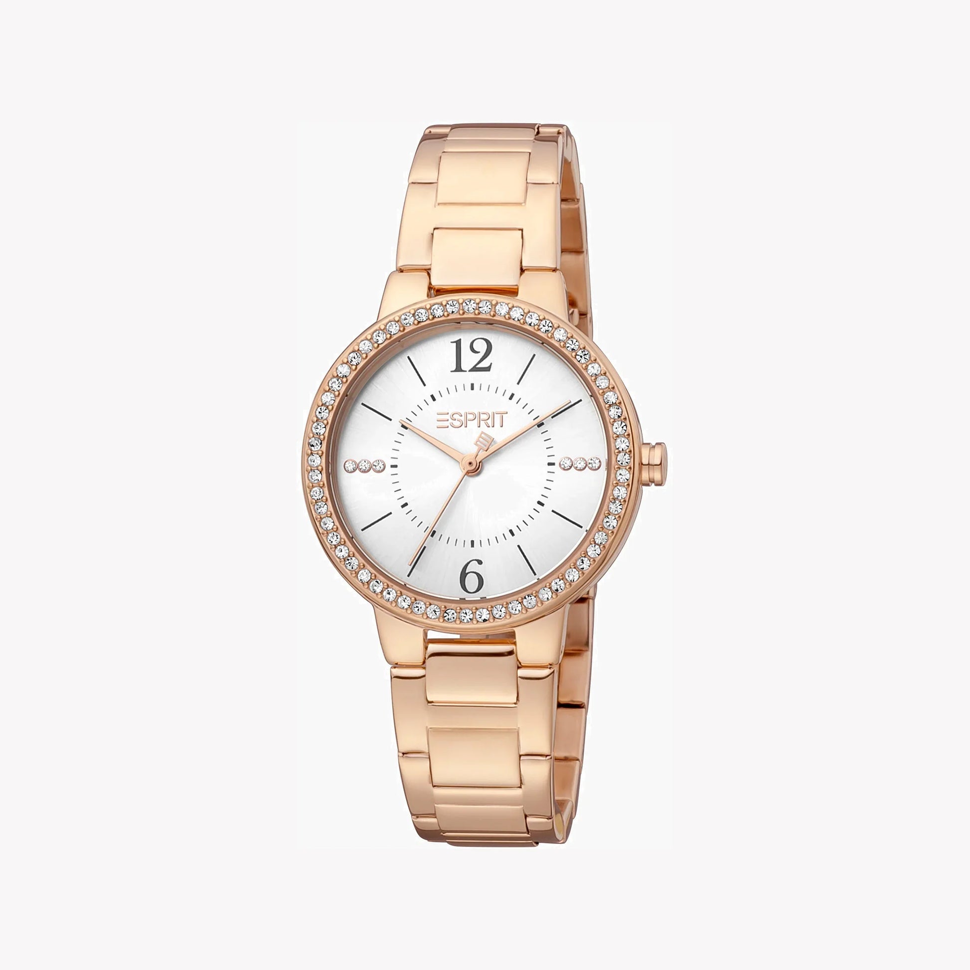 Esprit Women's Rose Gold Stainless Steel Watch, Silver Dial | ES105201004-1