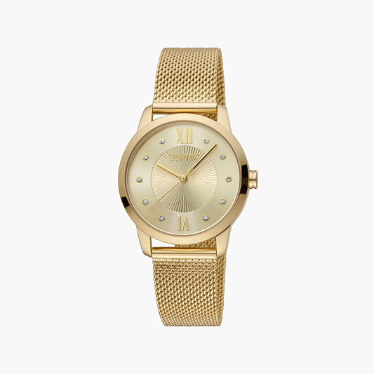 Esprit Women's Gold Stainless Steel Watch, Champagne Dial | ES1L057M0045-0