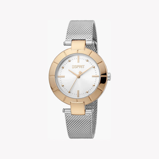 Esprit Women's Silver Stainless Steel Watch, Silver Dial | ES1L191M0025-0