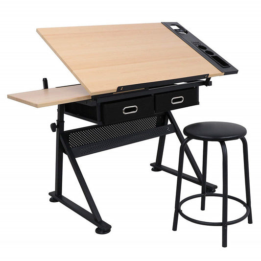 Reclining drawing table with gift chair-0