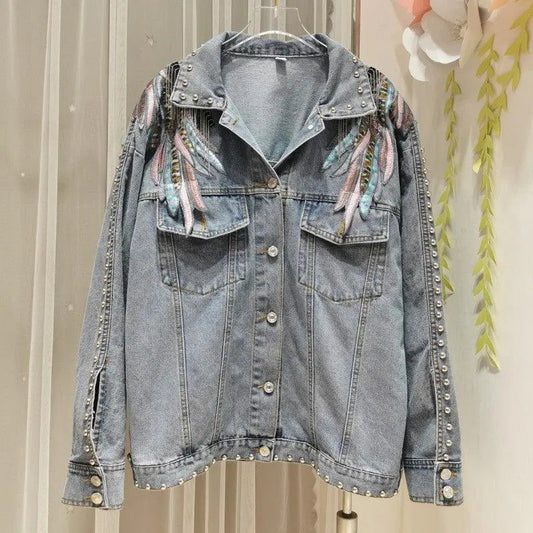 Denim Jacket Personality Versatile Casual-0