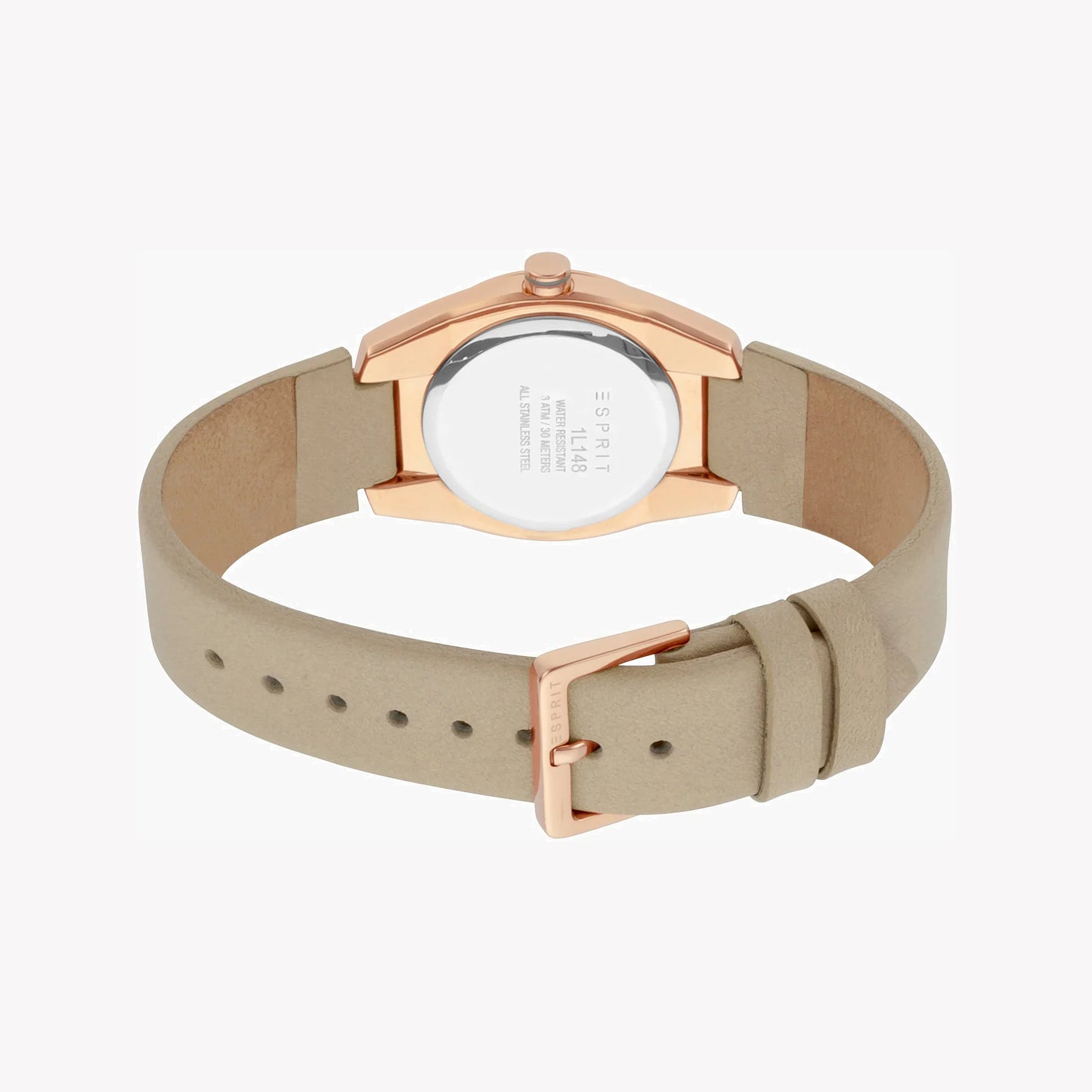 Esprit Women's Sand Leather Watch, Silver Dial | ES1L172M0025-2