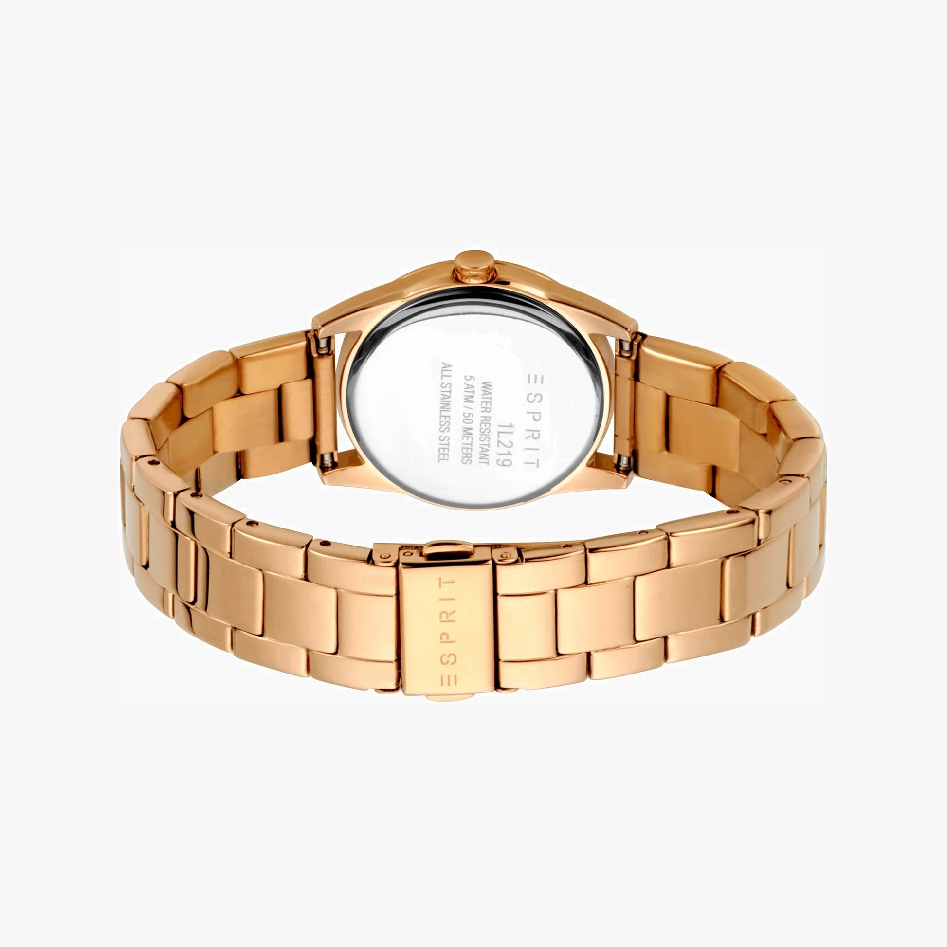 Esprit Women's Rose Gold Stainless Steel Watch, Silver Dial | ES1L189M0015-2