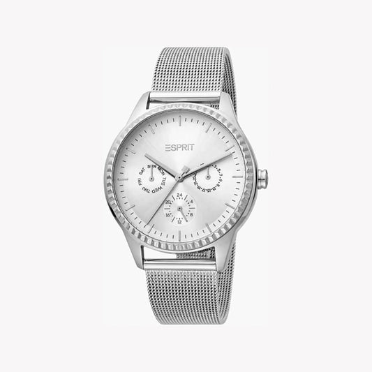 Esprit Women's Silver Stainless Steel Watch, Silver Dial | ES1L202M0045-0
