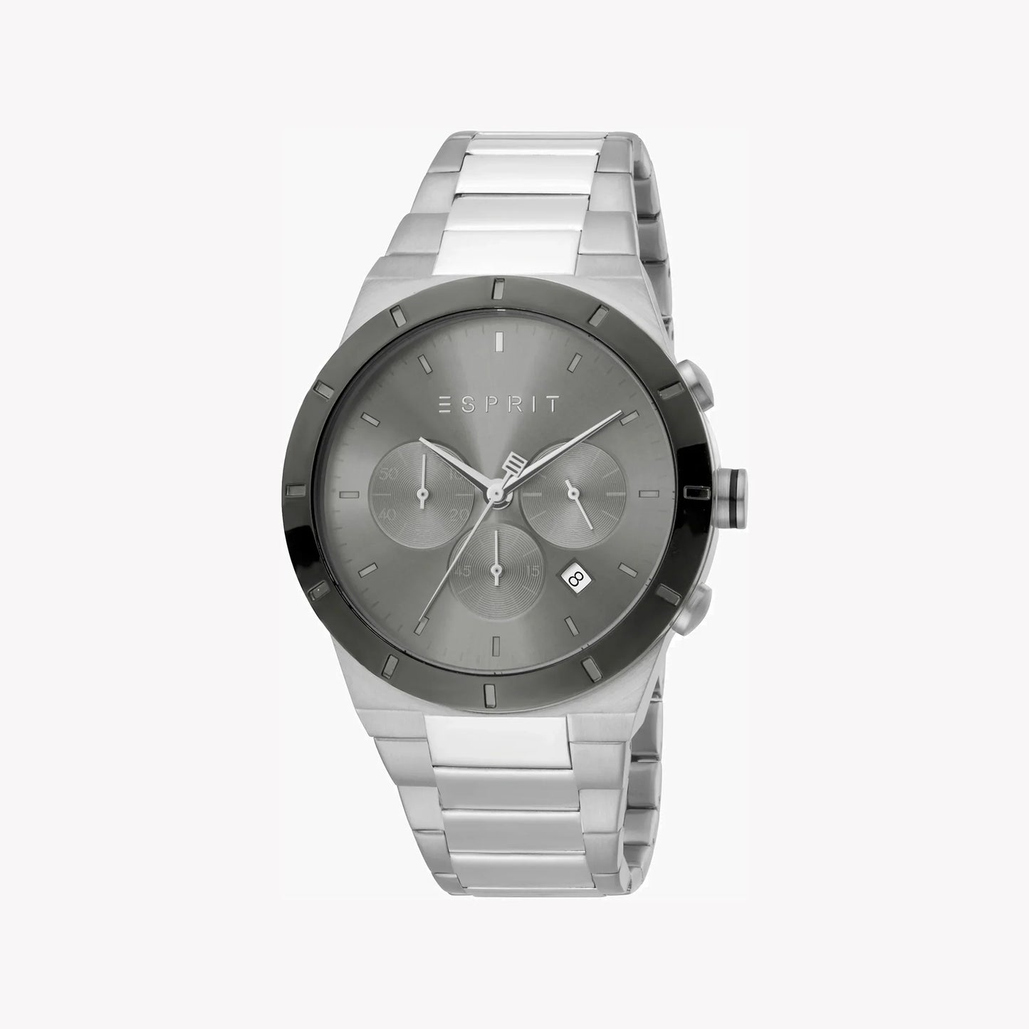 Esprit Men's Silver Stainless Steel Watch, Black Dial | ES1G090M0035-0