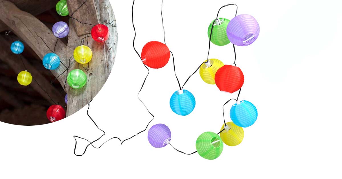 Party lantern, 10 LEDs, batteries-1