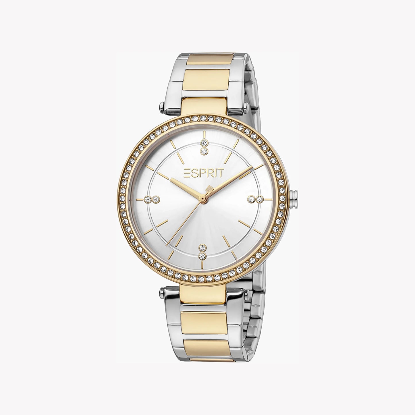 Esprit Women's Silver & Gold Stainless Steel Watch, Silver Dial | ES1L148M0025-0