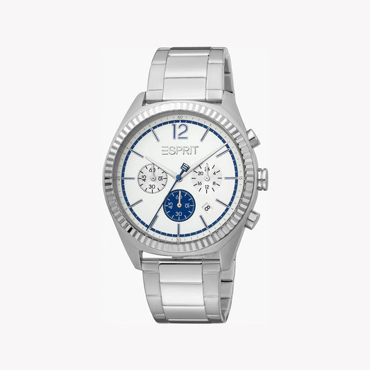 Esprit Men's Silver Stainless Steel Watch, Silver Dial | ES1G045M0025-0