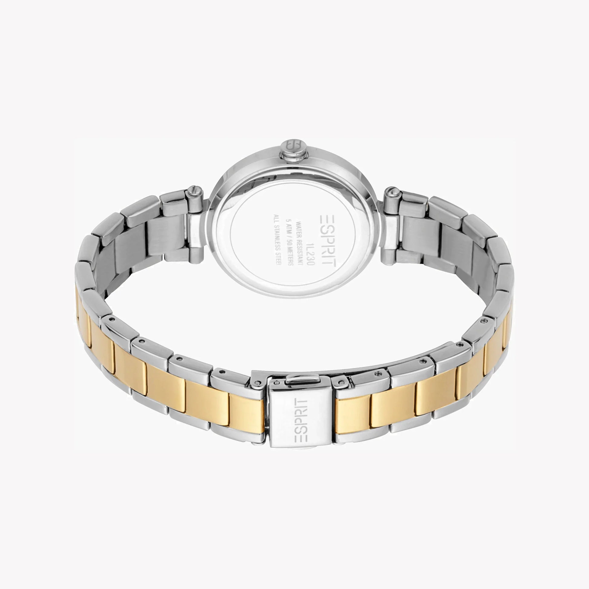 Esprit Women's Silver & Gold Stainless Steel Watch, Silver Dial | ES1L177M0055-3