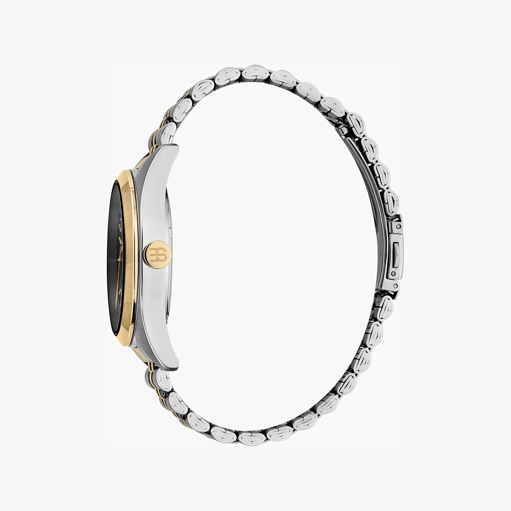 Esprit Men's Silver & Gold Stainless Steel Watch, Black Dial | ES1G250M0045-1