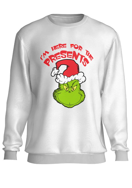 Felpa a Girocollo Bianca il Grinch Christmass Style-0