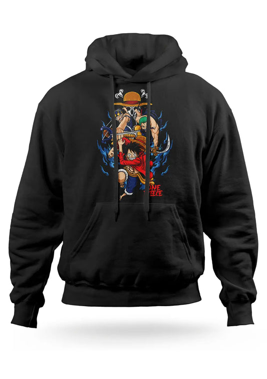 Felpa con cappuccio Luffy Zoro Usop One Piece-0