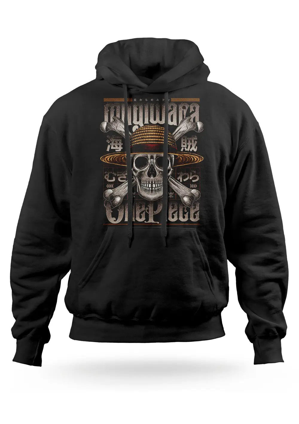Felpa con cappuccio Jolly Roger Mugiwara One Piece-0