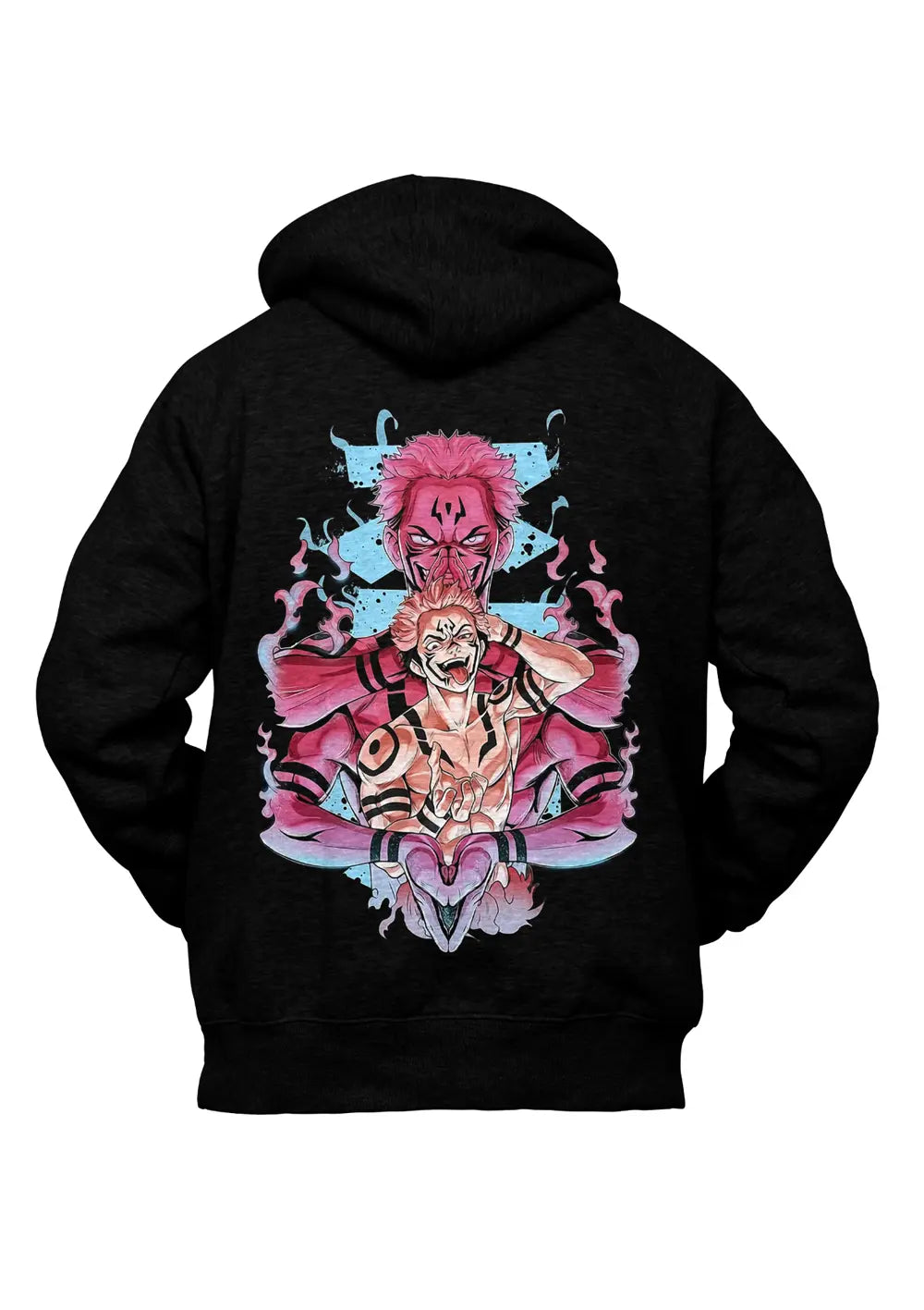 Felpa con Cappuccio Retro Jujutsu Kaisen Ryomen Sukuna Anime-0