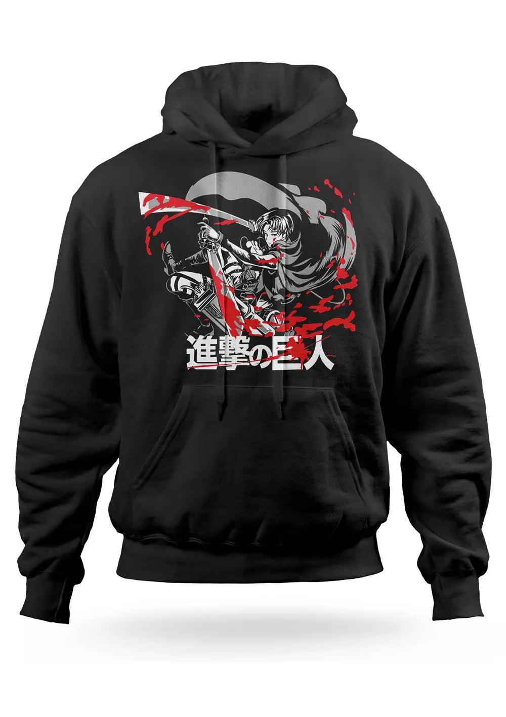 Felpa Levi Attack On Titan Anime con Cappuccio-0