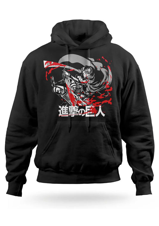 Felpa Levi Attack On Titan Anime con Cappuccio-0