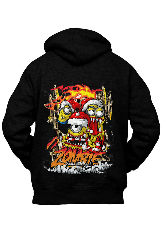 Felpa con Cappuccio Minions Santa Claus Zombie Style-0