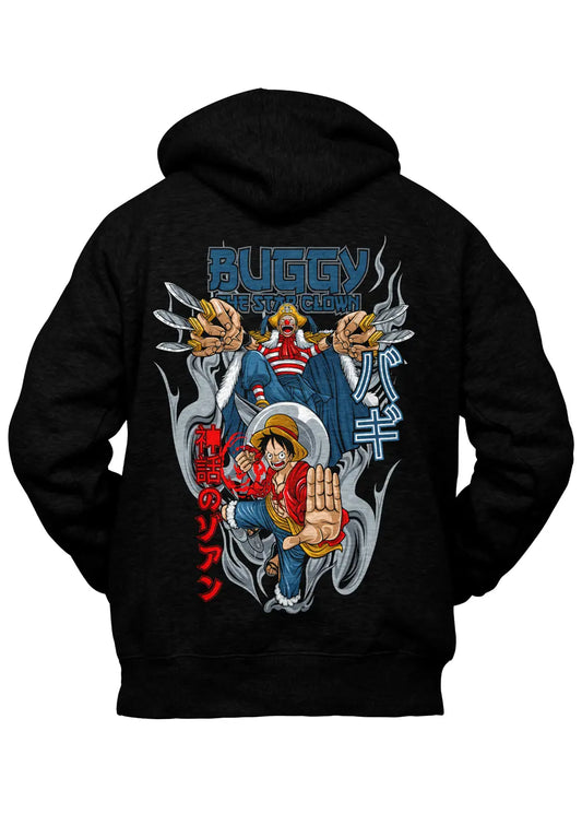 Felpa con Cappuccio Clown Buggy Luffy Rubber One Piece-0