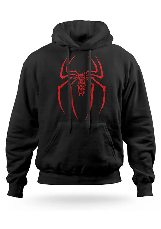Felpa con Cappuccio Ragno Spiderman Supereroi-0