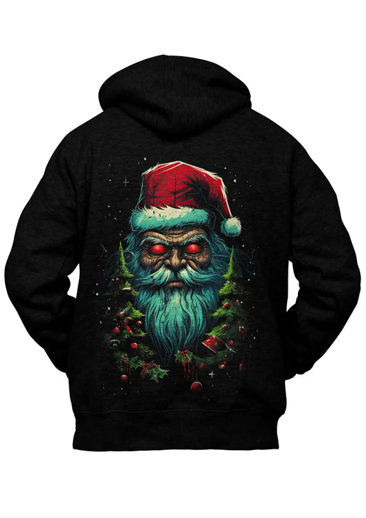 Felpa con Cappuccio Retro Babbo Natale Cattivo-0