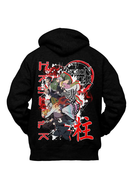 Felpa con Cappuccio Retro Demon Slayer Anime-0