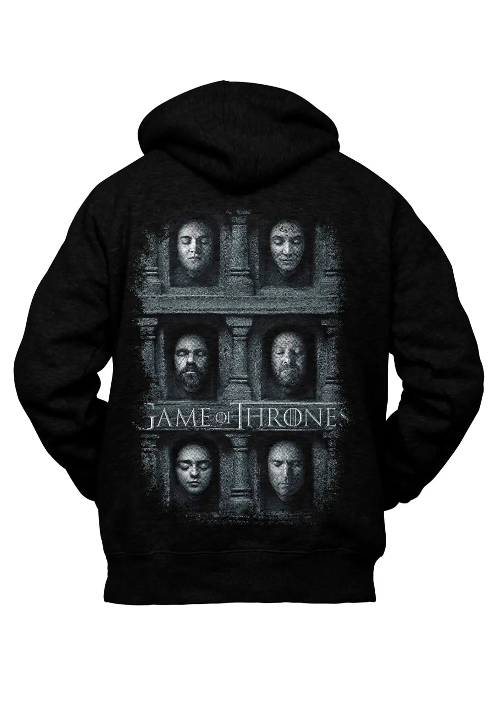 Felpa con Cappuccio Game of Thrones Retro Nera-0