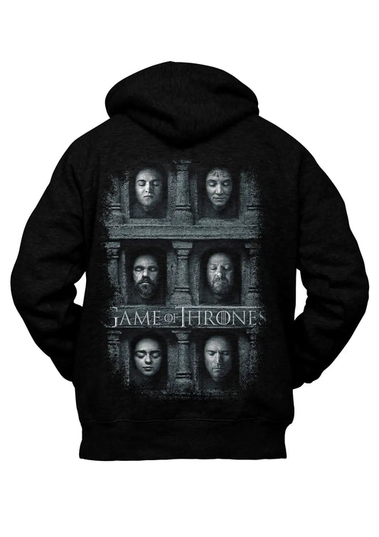 Felpa con Cappuccio Game of Thrones Retro Nera-0