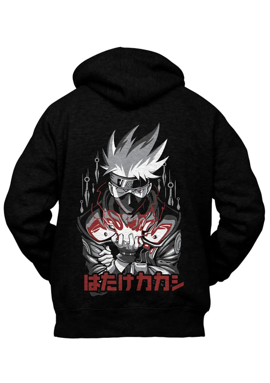 Felpa con Cappuccio Retro Maestro Kakashi Hatake Naruto Anime-0