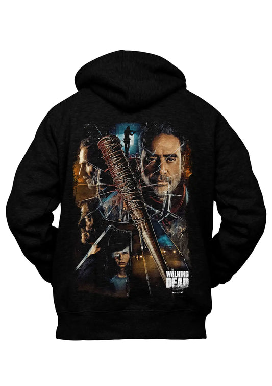Felpa con Cappuccio Retro The Walking Dead-0