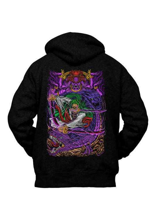 Felpa con Cappuccio Retro Roronoa Zoro One Piece Anime-0
