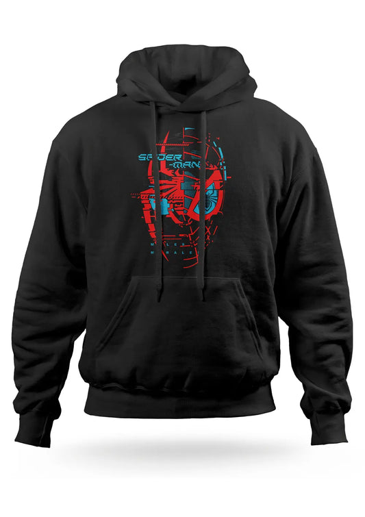 Felpa con Cappuccio Spiderman Miles Morales Supereroi-0