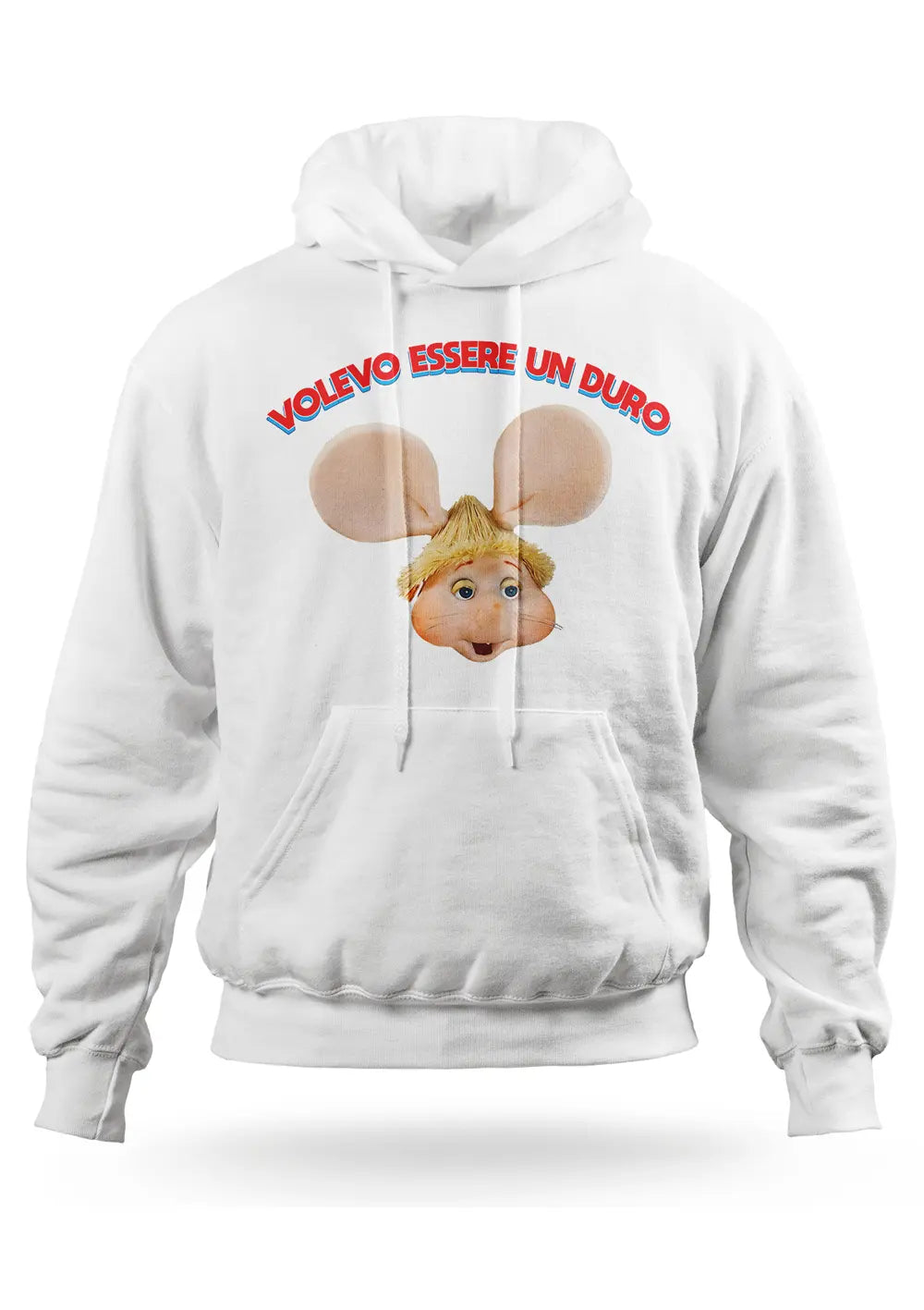 Felpa con Cappuccio Lucio Corsi Topo Gigio Volevo essere un duro-0