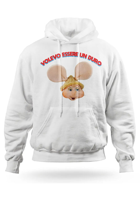 Felpa con Cappuccio Lucio Corsi Topo Gigio Volevo essere un duro-0