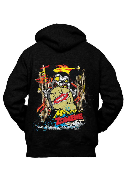 Felpa con Cappuccio Topolino Mickey Mouse Zombie Style-0