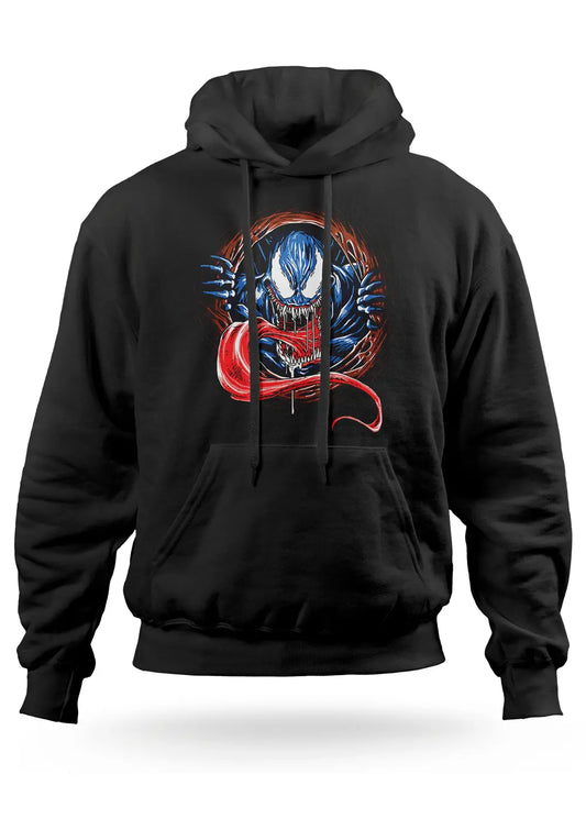 Felpa con Cappuccio Nera Venom Supereroi Marvel-0