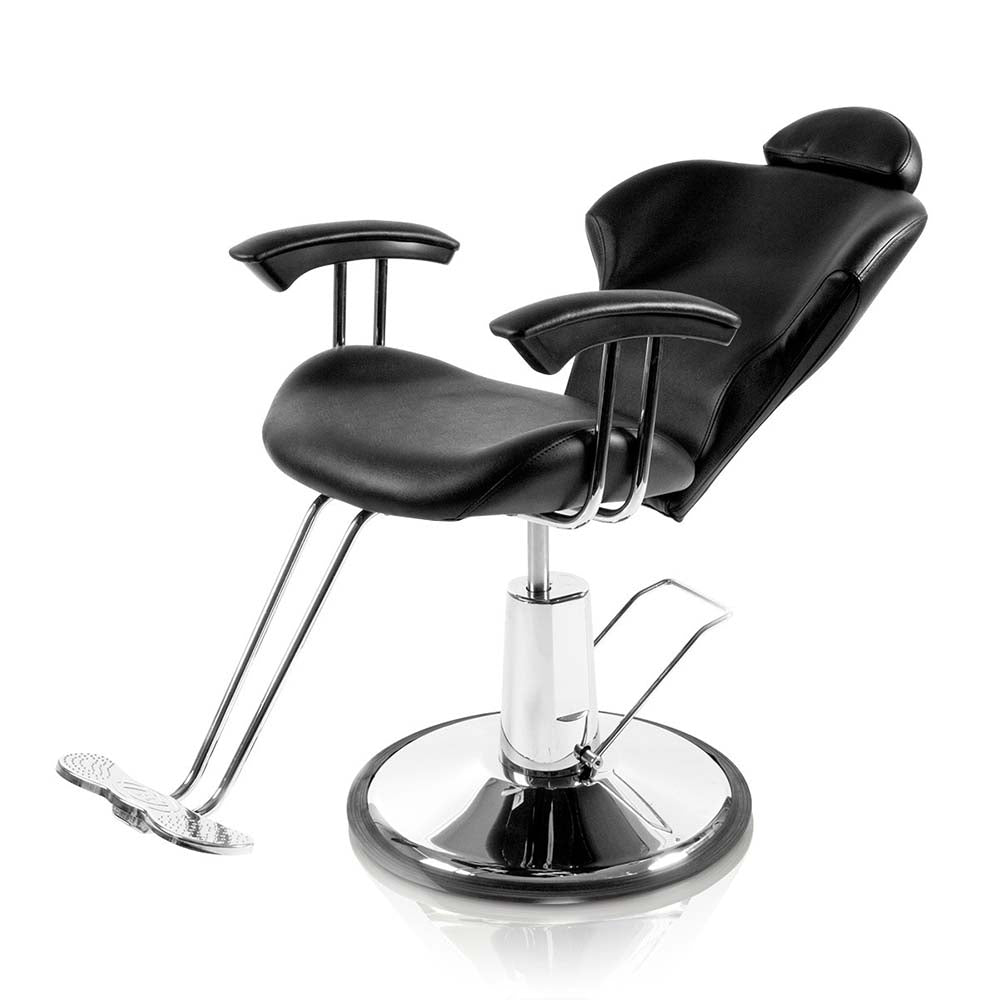 Barber chair with adjustable height-black-1