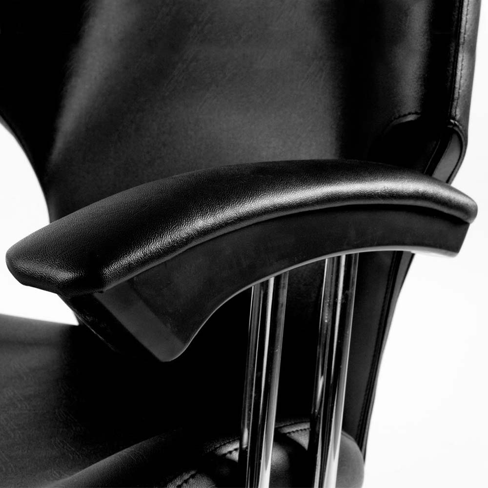 Barber chair with adjustable height-black-3