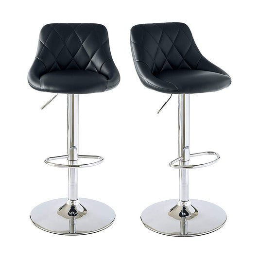 2 barstools with backs, 2 in black-0