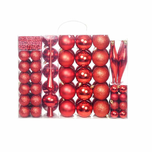 112-piece Christmas tree decoration, 4 colors - red-0